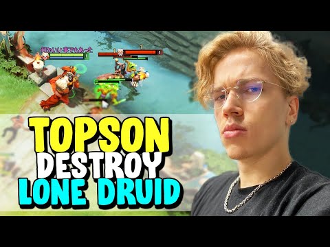 Topson Destroy LONE DRUID Mid using SNAPFIRE??? - BIG BRAIN Last Pick DOTA 2