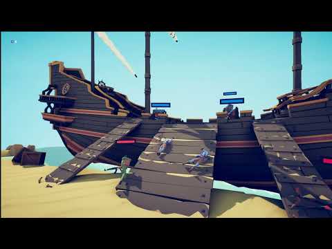 totally accurate battle simulator Ak47 vs pirates