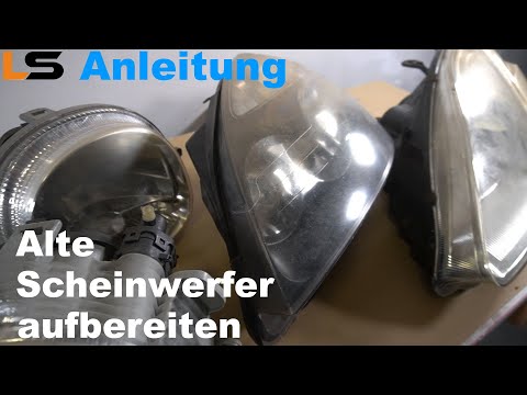 How to polish headlights - faded car headlights - sanding - polishing - painting