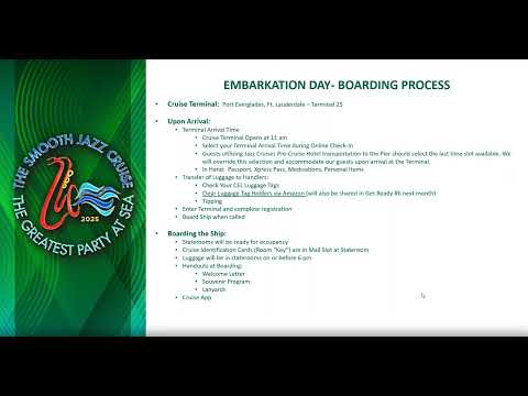 The Smooth Jazz Cruise '25 Webinar