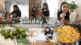 Sunday Morning to Evening Vlog - Cook, Clean, Decorate with me