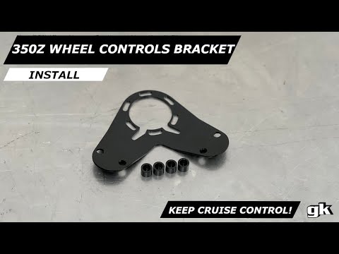 Gktech Z33 350z/G35 Steering Wheel Control Relocation Bracket - Install