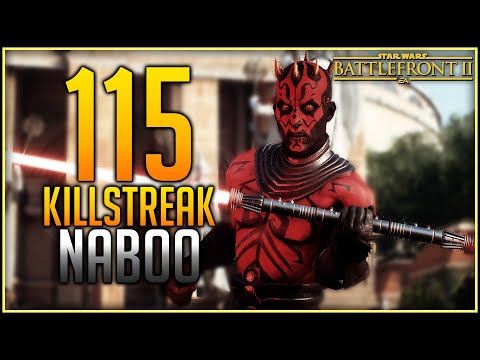 Star Wars Battlefront 2 Darth Maul 115 Killstreak Gameplay (Naboo)