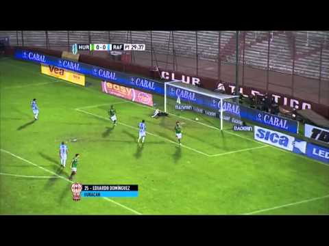 Gol de Domínguez. Huracán 1 - Rafaela 0. Fecha 14. Primera División 2015. FPT.