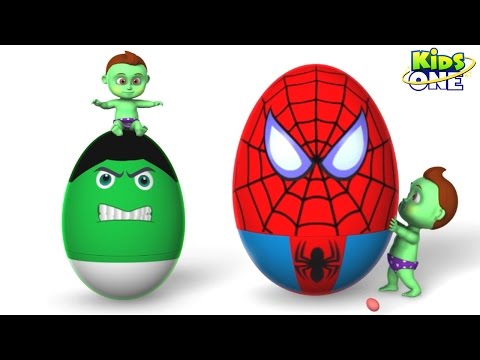BABY HULK Blasting Superhero Surprise Eggs | Learn COLORS with Popping BALLs for Kids