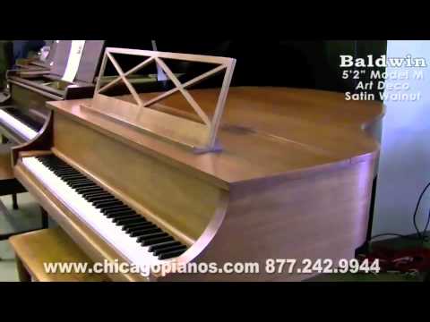 Baldwin Model M 5'2" Baby Grand - Art Deco Walnut Satin