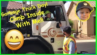 Garbage Truck Day! Climb Inside With Me! | Video for Kids