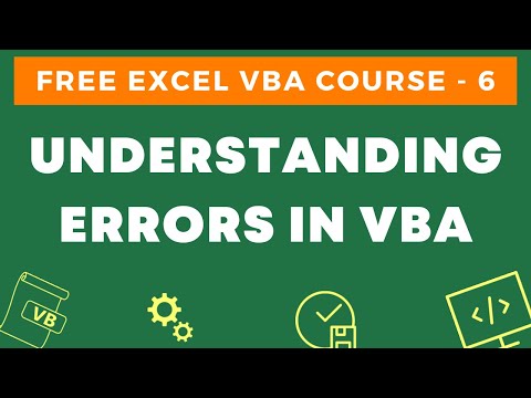 Free Excel VBA Course 6 Understanding Errors in VBA