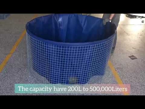 Wire mesh tank for fish farming