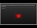 This Video Is No Longer Available Because The YouTube Account Associated With This Video Has Been Cl