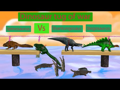animal pro battle simulator dinosaur tug of war | herbivore vs carnivore dinosaur fight