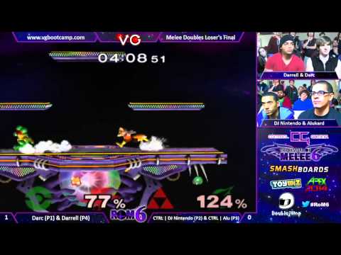 RoM 6 - CTRL | DJ Nintendo & CTRL | Alukard Vs. Darrell & Darc - SSBM Doubles Losers Finals - Melee