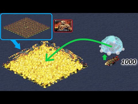 Can Conscripts survive 1000 Kirov's debris - Red Alert 2