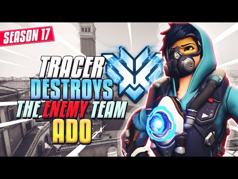 Pro Korean Player "ADO" destroys the enemy team with TRACER in Season 17