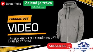 Pánská mikina s kapucí Nike Dry Park 20 FZ šedá