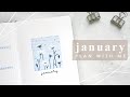 plan with me january 2024 | frozen flowers theme | monthly bullet journal setup
