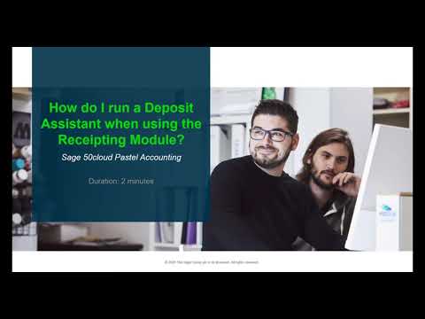 Sage 50cloud Pastel ZA - How do I use the deposit...