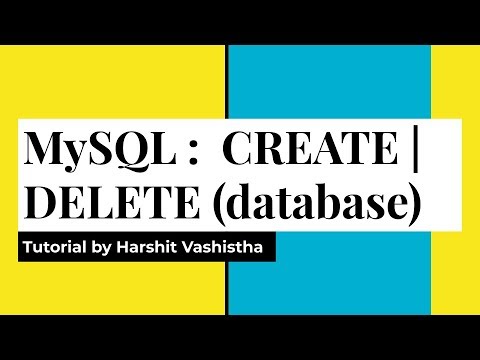Create and Delete Database MySql Hindi