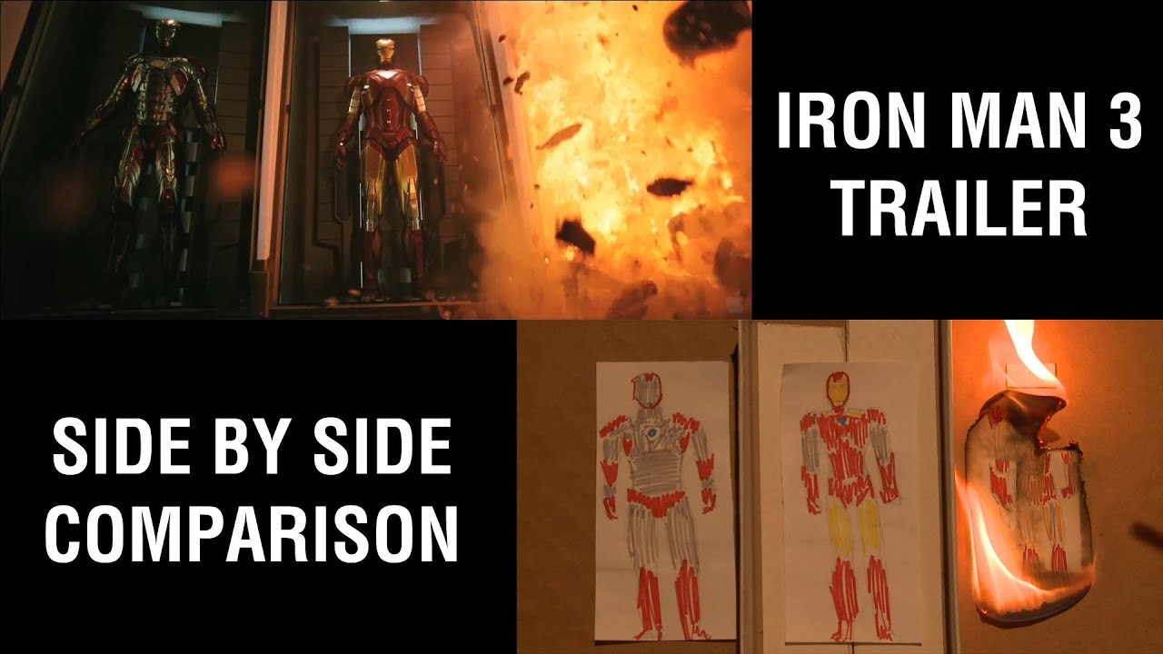 Iron Man 3 trailer homemade low budget comparison - YouTube