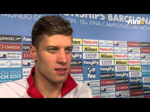 BCN2013: Daniel Gyurta (HUN) Winner of Mens 200m Breaststroke