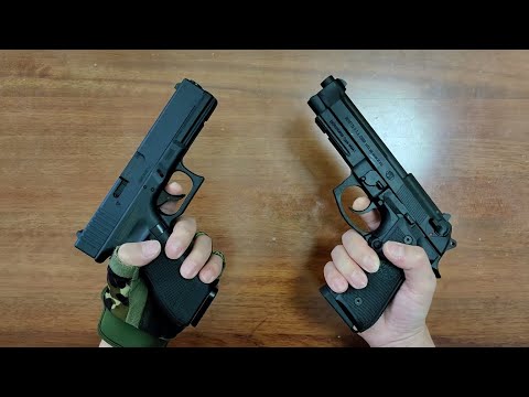Glock 17 VS Beretta M92 Auto Shell Ejection Laser Toy Gun 2024