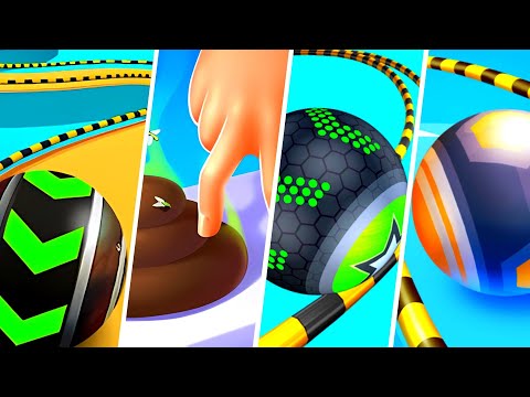 Sky Ball Jump vs Crushy Fingers vs Going Balls vs Action Balls