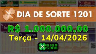 Resultado da Dia de Sorte 1201, Terça-feira, 14/04/2026
