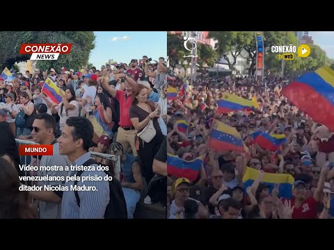 Vídeo: Vídeo mostra a tristeza dos venezuelanos pela prisão do ditador Nicolas Maduro.