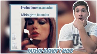 FIRST TIME REACTING TO - TAYLOR SWIFT's MIDNIGHTS ALBUM - THE PRODUCTION ON THIS..OMG.