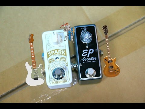 EP BOOSTER VS SPARK BOOSTER MINI - Using a Strat, Les Paul and VOX Amp