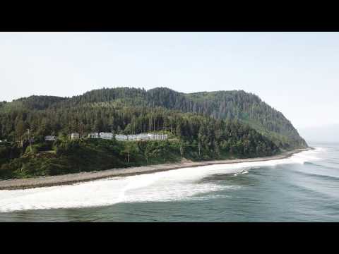 Aerial footage of the waters at Seaside Cove