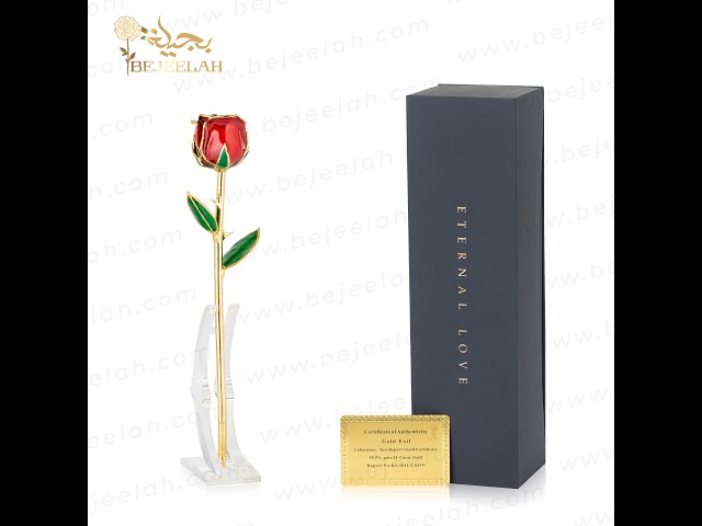 وردة مطلية بالذهب