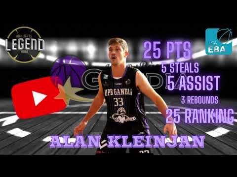 ALAN KLEINJAN RODRIGUEZ UPB GANDIA VS C B ALGINET LIGA EBA / 25 PTS 5 ASSIST 5 STEALS  25 RANKING