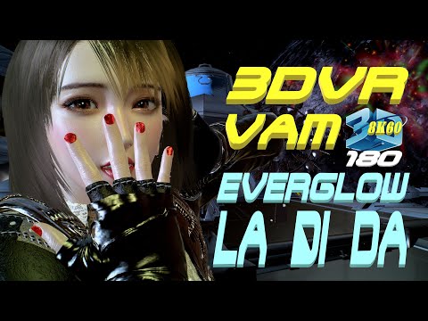 3DVR180 VaM EVERGLOW (에버글로우) - LA DI DA, Dance in the Cosmic Space, MMD, 宇宙空間でダンス 8K60FPS