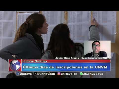 Últimos días de inscripciones en la UNVM