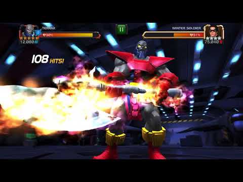 (MCOC) Terrax 5 Star Rank 5 All Synergies gameplay