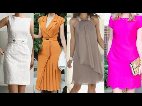 VESTIDOS MODERNOS SENCILLOS y ELEGANTES en COLORES LISOS / VESTIDOS de MODA 2022 en TONOS LISOS