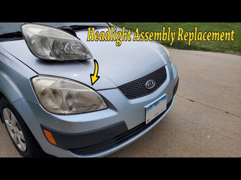 2006 - 2010 KIA Rio Headlight assembly replacement DIY