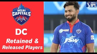 IPL 2023 - Delhi Capitals | DC - Retained & Released Players Before Mini Auction