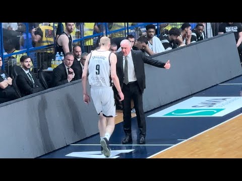 Željko Obradović ljut na Alena Smailagića (Budućnost - Partizan, 31.03.2024.)