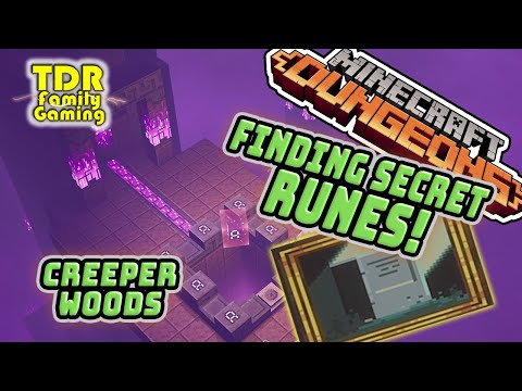 CREEPER WOODS SECRET RUNE LOCATION in MINECRAFT DUNGEONS to unlock Secret Room