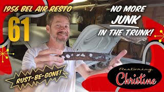 E61 Rusty Trunk Patch Repair!  1956 Chevy Bel Air Restoration