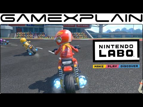 Nintendo Labo Motorbike Gameplay (Racing + Track Creator!)