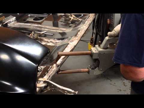 Spot welder work on a 1971 Dodge Challenger.
