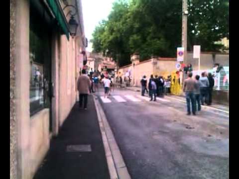 Bull run in Nimes 2011, France