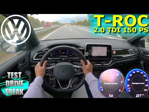 2022 Volkswagen T-Roc 2.0 TDI R-Line 150 PS TOP SPEED AUTOBAHN DRIVE POV