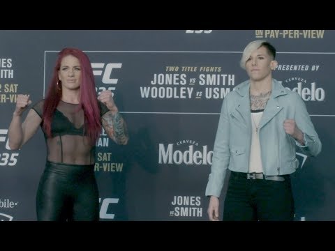 Gina Mazany vs. Macy Chiasson - Media Day Face-Off - (UFC 235: Jones vs. Smith) - /r/WMMA
