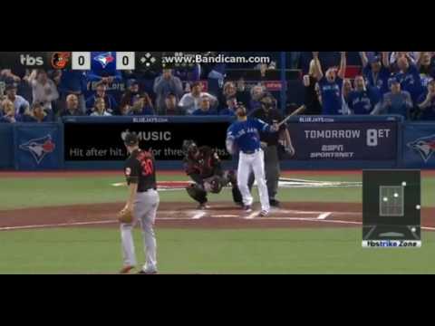 Jose Bautista Home Run AL Wild Card VS Baltimore Orioles