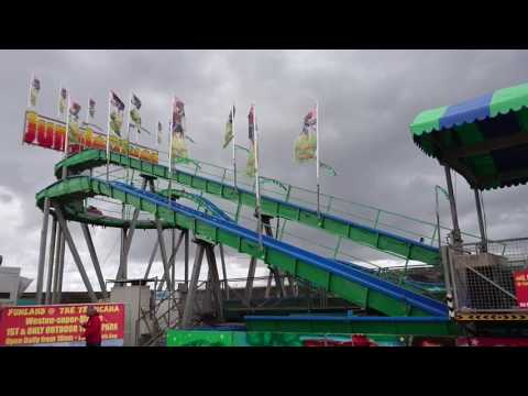 Jungle River Log Flume Ride At Funland, Weston Super Mare, 22 July 2017