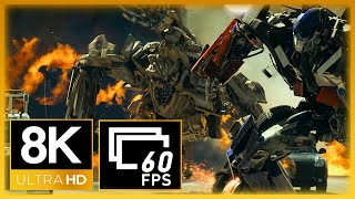 Transformers | Optimus Prime vs Bonecrusher Fight Scene (8K 60FPS) (Remastered)